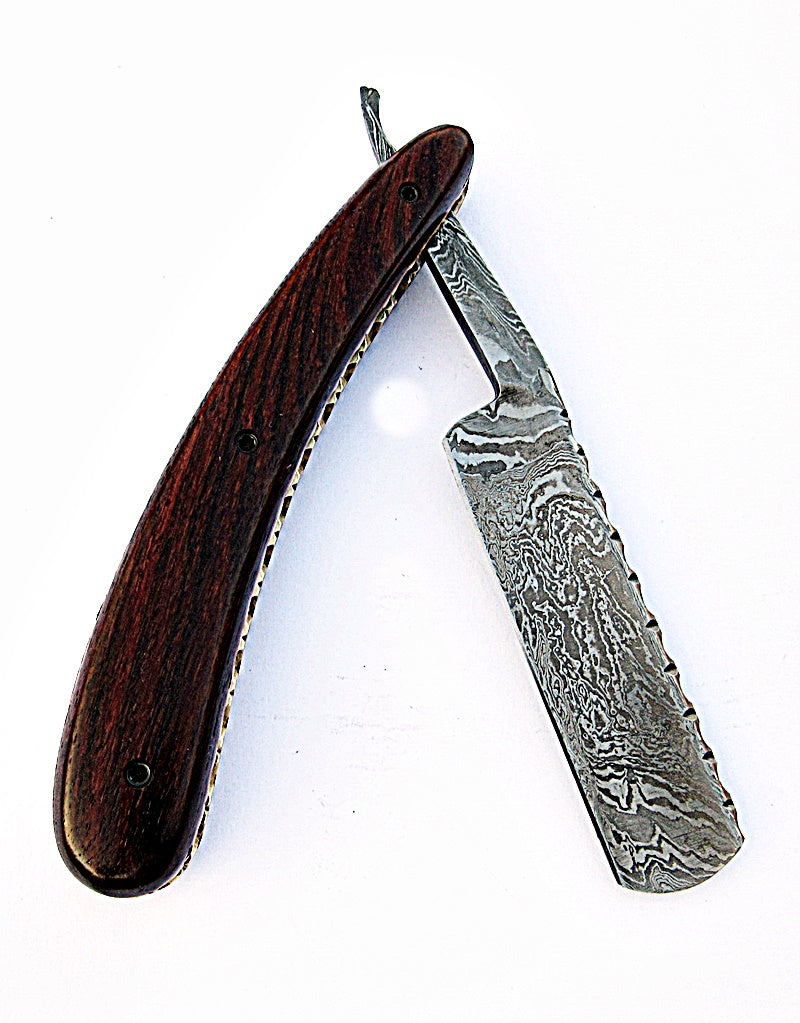 Crocus Steel Razor RZ-2083 (New), Custom Handmade Damascus Steel Straight Razor - Beautif ...