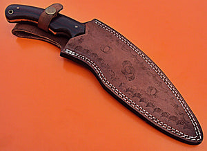 RG-179 Custom Handmade Damascus Steel 12.3 Inches Kukri Knife - Solid Two Tone Micarta Handle