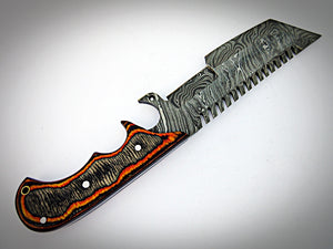 TR-1097, Custom Handmade DEMASCUS STELL Tracker Knife – Two Tone Dollar Sheath Handle