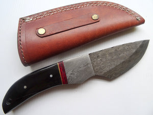 Stunning Handmade Damascus Steel 8.5" Inches Knife With Bull Horn Handle - (Item Code : BK 21371)