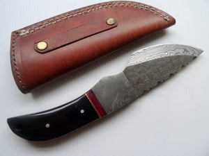 Stunning Handmade Damascus Steel 8.5" Inches Knife With Bull Horn Handle - (Item Code : BK 21371)