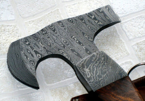 AX-18 Custom made Damascus Steel 12.00 Inches Hatchet - Gorgeous and Solid