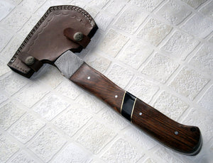 AX-18 Custom made Damascus Steel 12.00 Inches Hatchet - Gorgeous and Solid