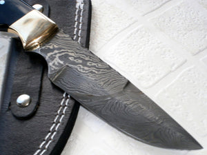BC-50 Handmade Damascus Steel Bushcraft Knife - Stunning Easy Grip Handle