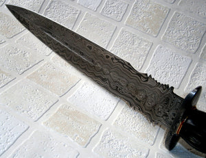 DG-56 Damascus Steel 15 Inches Dagger Knife – Stunning Colored Wood Handle