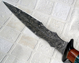 RAM-4789 Damascus Steel 14.50 Inches Dagger Knife – Stunning Exotic Handle