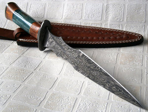 RAM-4789 Damascus Steel 14.50 Inches Dagger Knife – Stunning Exotic Handle