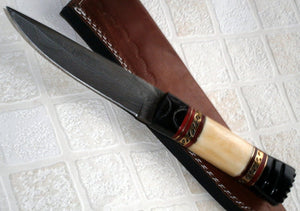 BC-30 Custom Handmade Damascus Steel Knife- Stunning, Unique Design