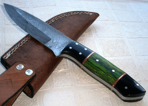 BC- T- 043 Custom Handmade Damascus Steel Knife- Beautiful Handle