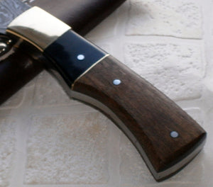 BC-156 Custom Handmade Damascus Steel Knife- Easy Grip