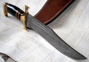 RG-49 Custom Handmade Damascus Steel 15 Inches Hunting Bowie Knife