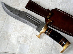 RG-49 Custom Handmade Damascus Steel 15 Inches Hunting Bowie Knife