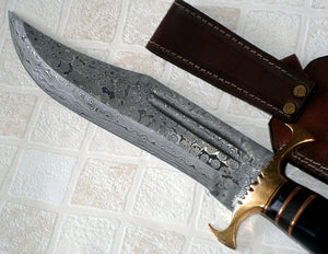 RG-49 Custom Handmade Damascus Steel 15 Inches Hunting Bowie Knife