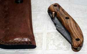 FN-43 Custom Handmade Damascus Steel Folding Knife - Classic Piece of Art