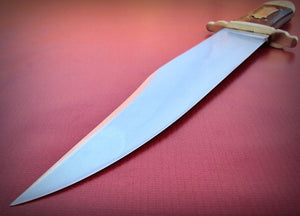 RG-245 Handmade Hi Carbon Polished Steel bowie Knife - Stunning Handle